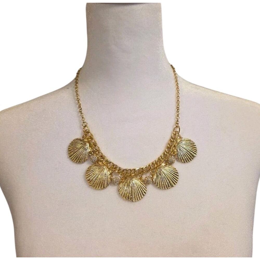 Lilly Pulitzer Seashell Goldtone Statement Necklace